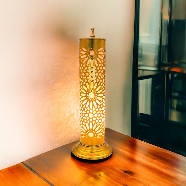 Exquisite Handcrafted Brass Lamp: Illuminate Your Space with Moroccan Charm (TL 1005)